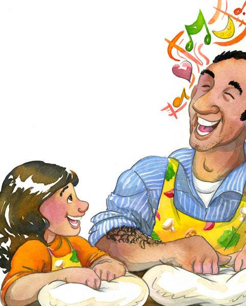 Making Pizza with Dad - Singing with Dough