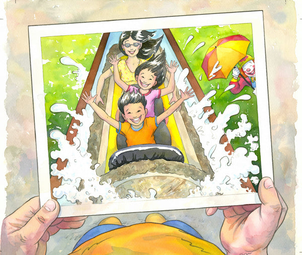 The Wonderful Log Ride illustration original