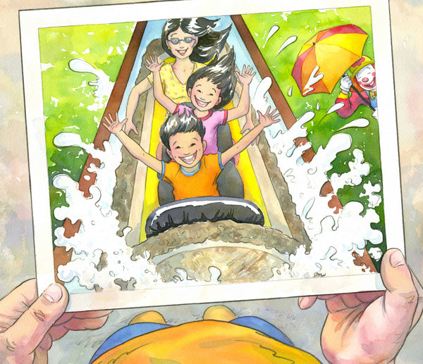 The Wonderful Log Ride illustration original