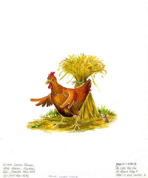 Little Red Hen cover illustration original