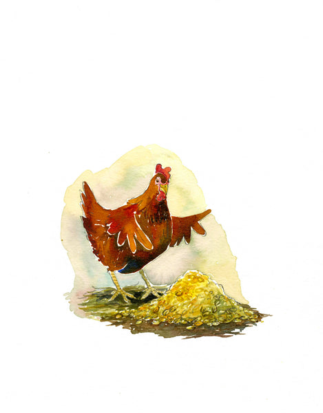 Little Red Hen illustration original page 04
