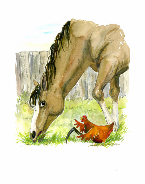 Little Red Hen illustration original page 09
