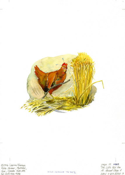 Little Red Hen illustration original page 12