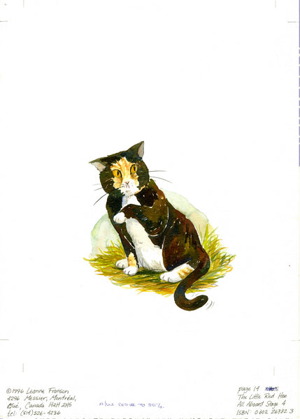 Little Red Hen illustration original page 14