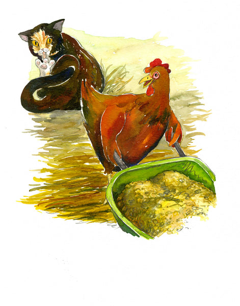 Little Red Hen illustration original page 15