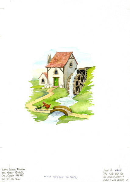 Little Red Hen illustration original page 16