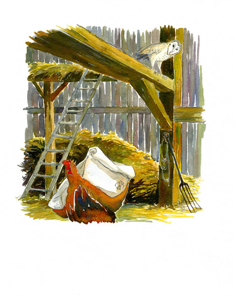 Little Red Hen illustration original page 17