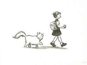 Le Chien de Pavel - Cat Follows Justine Walking