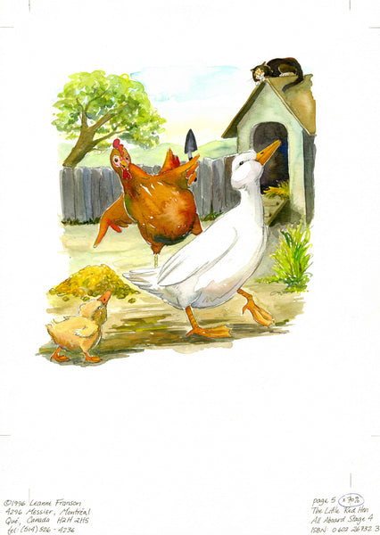 Little Red Hen illustration original page 05