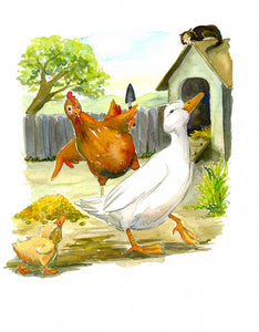 Little Red Hen illustration original page 05