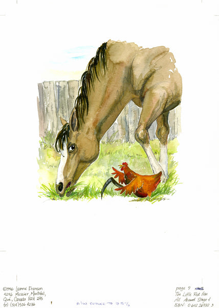 Little Red Hen illustration original page 09
