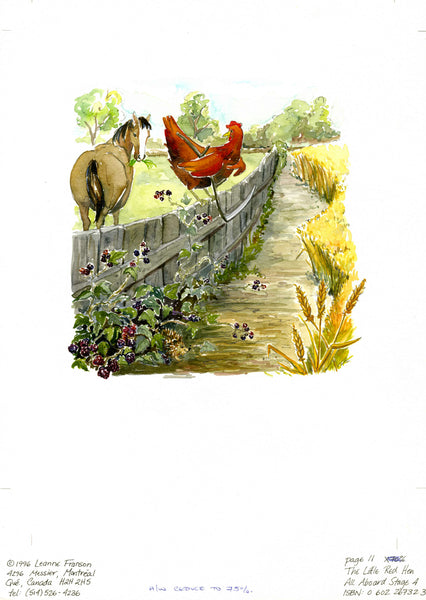 Little Red Hen illustration original page 11