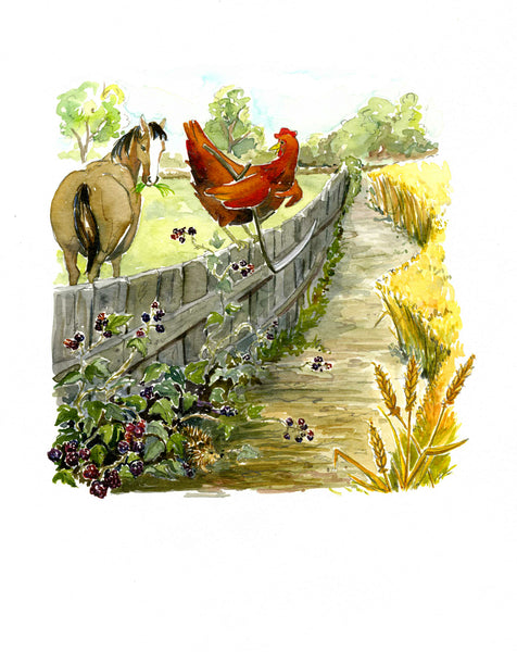 Little Red Hen illustration original page 11