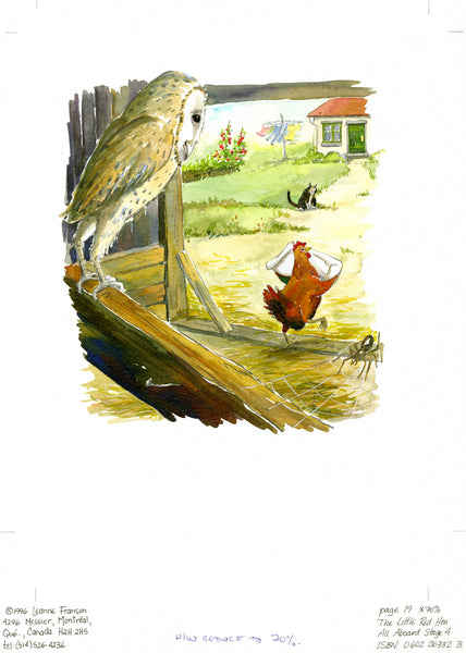 Little Red Hen illustration original page 19
