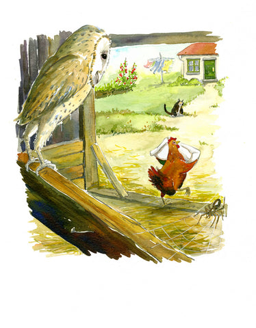 Little Red Hen illustration original page 19