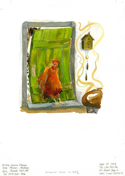 Little Red Hen illustration original page 23